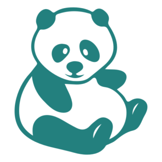 Fat Panda Decal (Turquoise)